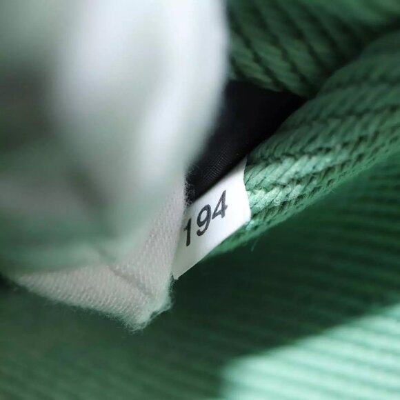 PRADA Canapa GM Hand Bag Canvas Gold Green Auth - Picture 5 of 16